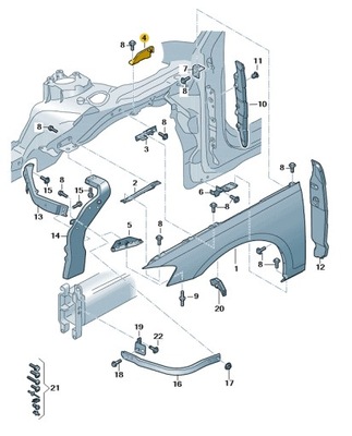 SUPPORT AILES AVANT GAUCHE AUDI A8 D5 ASO ORYGNIAL ÉTAT NOUVEAU 4N0821163A - milautoparts-fr.ukrlive.com