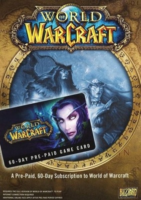 World of Warcraft 60 dni Karta pre-paid klucz Battle.net