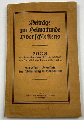 Beitrag zur heimatkunde Oberschlesien [Głubczyce 1931]