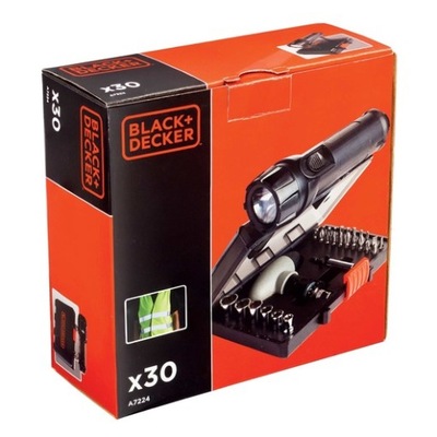 BLACK DECKER 32-SZTUKOWY JUEGO CON LINTERNA I CHALECO REFLECTORES WKRETAKI  