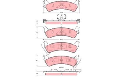 Gdb4094 гальмівні колодки гальмівні /задня/ ford explorer 91- фото №1