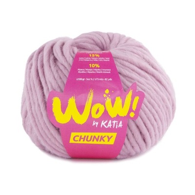 Włóczka WOW by Katia Chunky col. 57, różowy