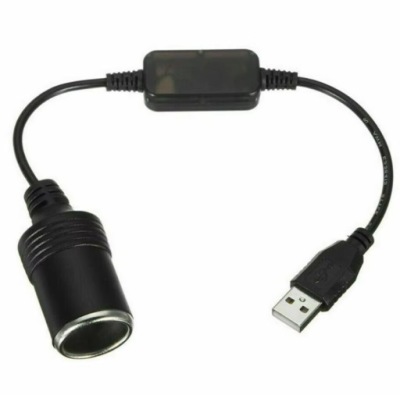 Адаптер конвертер з usb na роз'єм прикурювача 12v 30cm фото №1