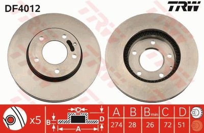 ДИСК HAM./PRZ/ MAZDA XEDOS 9 93-