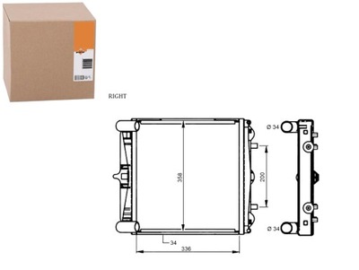 NRF РАДИАТОР ДВИГАТЕЛЯ PR2023 8MK376713791 63776 73