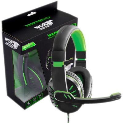 SŁUCHAWKI NAUSZNE GAMING MIKROFON DLA GRACZY