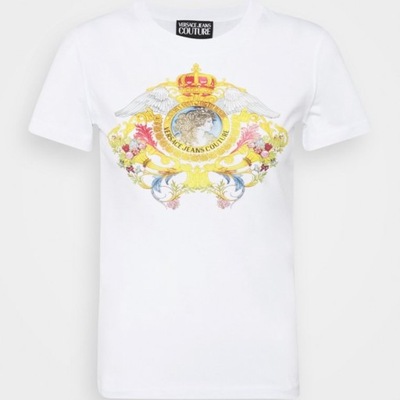 VERSACE JEANS COUTURE -T-shirt biel Tee logo r. XS