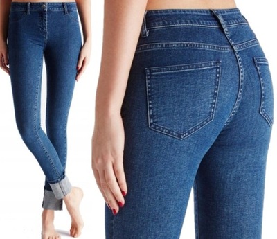 CALZEDONIA (cena na metce 140zł) spodnie jeans podwinięte nogawki XS/34