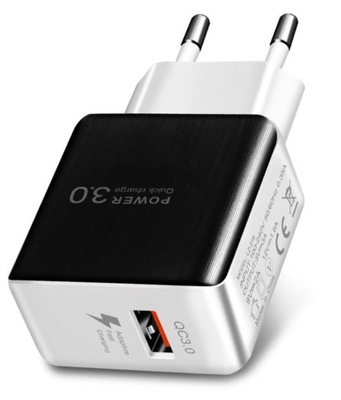 MOCNA ŁADOWARKA SIECIOWA USB QUICK CHARGE QC 3.0