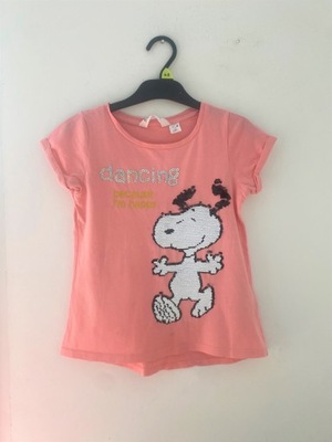 H&M ***SNOOPY*** BLUZKA***8-10 L** 134/140