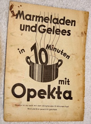 Reklama, broszura pektyny Opekta po niemiecku