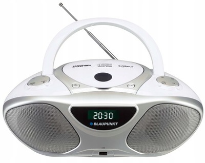 Radio Boombox Blaupunkt BB14WH CD MP3 USB zegar