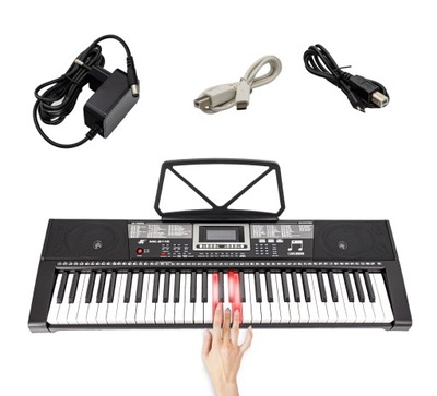 Keyboard z PODŚWIETLANYMI klawiszami do NAUKI GRY Organy Pianino MK-2115