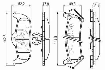 ZAPATAS HAM. PARTE TRASERA JEEP GRAND CHEROKEE, COMMANDER 05-  