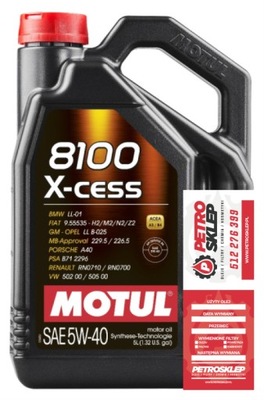 Motul 8100 X-cess 5w40 5L