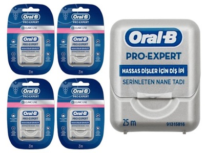 4x NIĆ DENTYSTYCZNA DO ZĘBÓW ORAL-B PRO MIĘTOWA