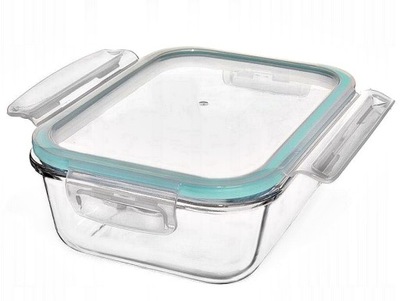 Pojemnik szklany hermetyczny na żywność naczynie żaro lunchbox 1l