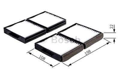 BOSCH FILTER CABINS MAZDA 323F 98-01,626GF 97-,PREMACY 99-,LANTIS 99- /2 PCS.  