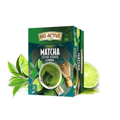 BIG ACTIVE Matcha Zielona Herbata & Limonka