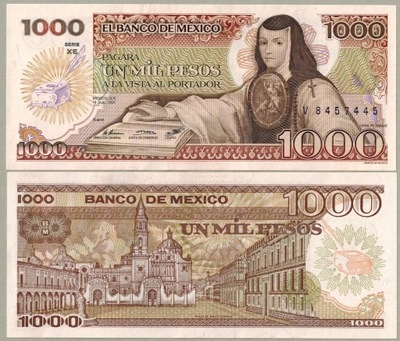 Meksyk 1000 Pesos 1985 P-85a UNC