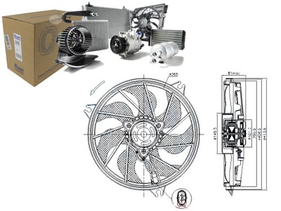 NISSENS WENTULATOR DEL RADIADOR DER21010 5081708 4732  