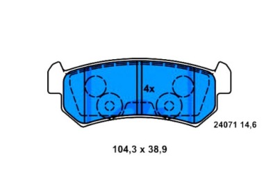 Ate тормозные колодки тормозные chevrolet lacetti nubira daew фото №1
