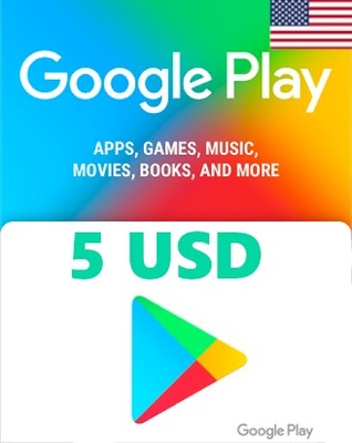 KOD Doładowanie Google Play 5 USD