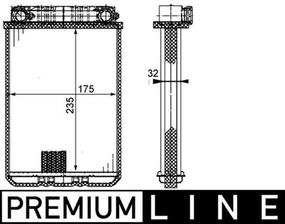 MAHLE ORIGINAL AH 77 000P WYMIENNIK CIEPLA, CALEFACCIÓN INTERIOR  