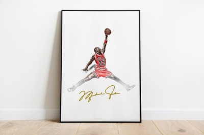 Grafika Plakat Michael Jordan Unikat Autograf A3