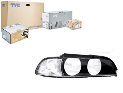 Стекло фара l bmw 5 e39 11.95-08.00 tyc фото №1