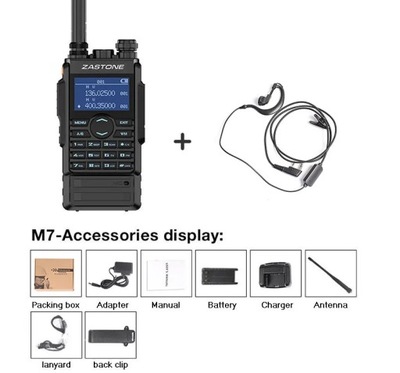 Zastone M7 Walkie Talkie VHF UHF Radio przenośn