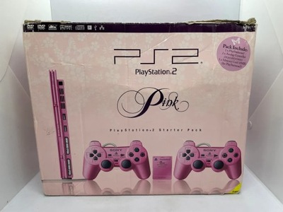Konsola PlayStation 2 Slim Pink SCPH-77004 + Karton + Instrukcja Zestaw