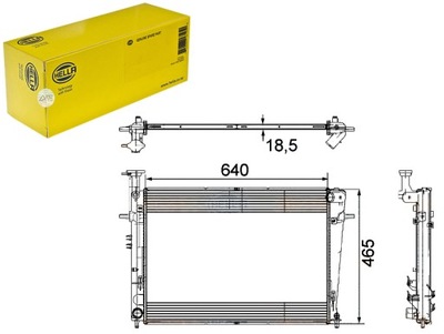 HELLA РАДИАТОР ДВИГАТЕЛЯ - СИСТЕМА ОХЛАЖДЕНИЯ ДВИГАТЕЛЯ
