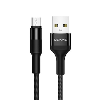 USAMS Kabel pleciony U5 2A micro USB czarny/black 1,2m SJ224USB01 (US-SJ224