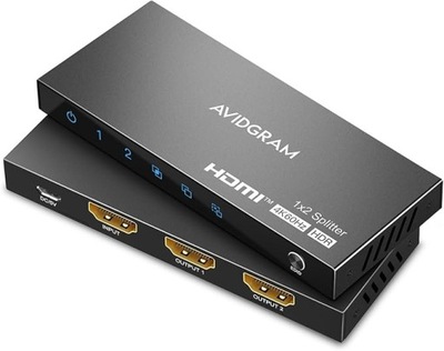 ROZDZIELACZ HDMI 1X2 4K 60 Hz, AVIDGRAM HDMI 2.0 HDR10 10GBPS