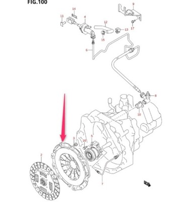 SUZUKI OE 22100-60J00-000 ДИСК СЦЕПЛЕНИЯ КОМПЛЕКТА СЦЕПЛЕНИЯ 