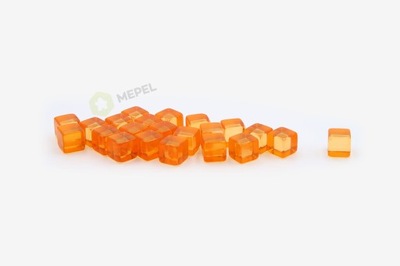 Sześcian akrylowy (100 sztuk) - pomarańczowy