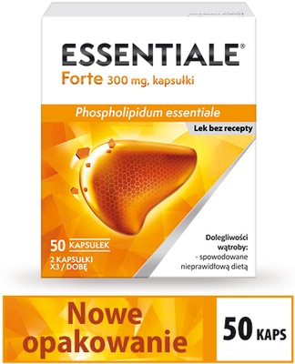 Essentiale Forte 300mg x 50 kapsułek na wątrobę