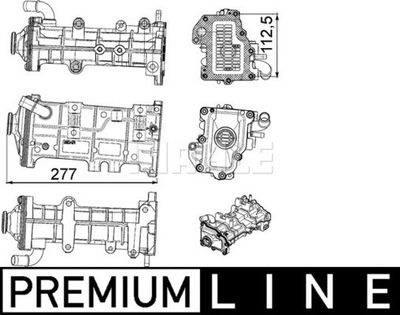 РАДИАТОР, RECYRKULACJA ВЫХЛОПНЫХ ГАЗОВ, BEHR *** PREMIUM MAHLE CE 23 000P