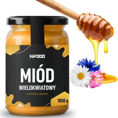 MIÓD nektarowy WIELOKWIATOWY 1050g HiFOOD POLSKI