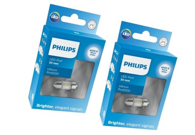 PHILIPS LUZ DIODO LUMINOSO LED 12V C5W 1W ULTINON PRO6000SI 4000K 30MM  