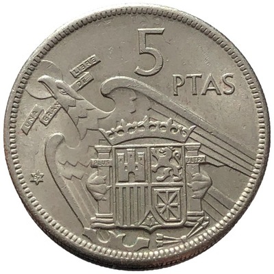 88360. Hiszpania - 5 peset - 1957r.