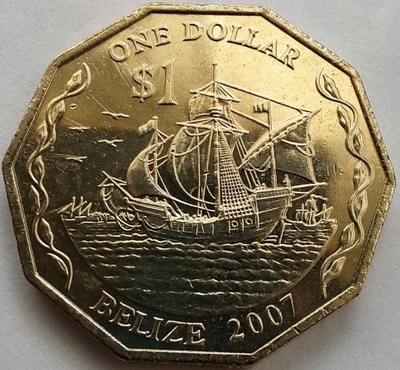 0844r - Belize 1 dolar, 2007