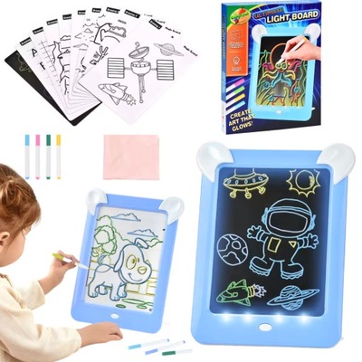 Magiczna Tablica Interaktywna Do Rysowania Podświetlana Pisaki Tablet LED