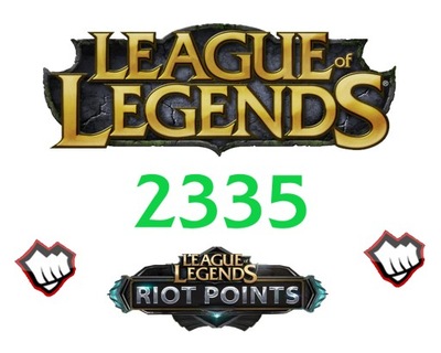 League of Legends - 2335 Riot Points RP EU NE + West