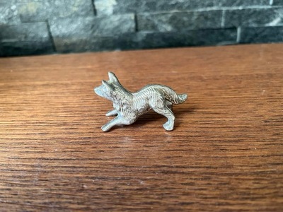Pies mini figurka mosiężna