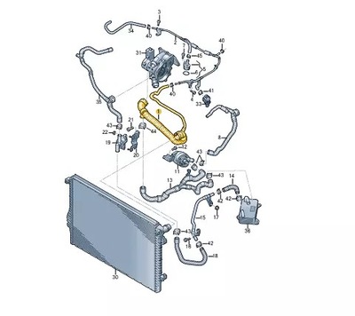 Audi q3 f3 охлаждающая жидкость шланг труба upper 5qf122101dc фото №1