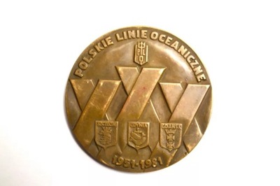 POLSKIE LINIE OCEANICZNE 30 LAT MEDAL/PLAKIETA