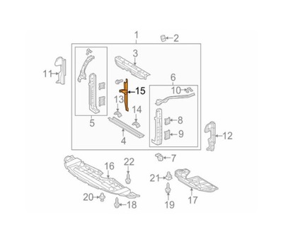 REFORZADOR DELANTERO TOYOTA SIENNA 2011- 5320808020  