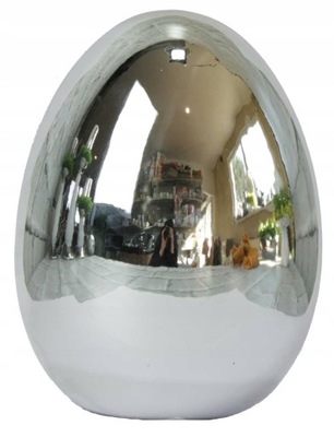 Srebrne jajko jajo ceramika Wielkanoc H6 DEcodomi